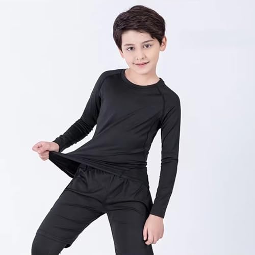 Gavena Kids Thermal Base Layer Sets Boys Football Skins Youths Compression Set Winter Under Football Kit For Children