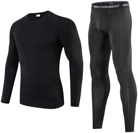 Gavena Kids Thermal Base Layer Sets Boys Football Skins Youths Compression Set Winter Under Football Kit for Children