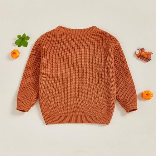 Geagodelia Little Halloween Kids Boy Sweater Warm Long Sleeve Knitted Letter Pumpkin Embroidery Knitwear Winter Sweatshirts Clothes Pullover Top
