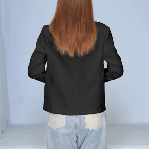 Generisch Top Teenage Girls Formal Jacket Solid Color Lapel Suit Open Front Long Sleeve Top For Kids Girls Size 5 14 Years 54 Minutes