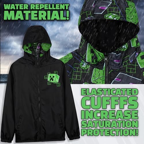 Get Trend Rain Coat For Boys & Teens Water Resistant Jacket Lightweight Outerwear For School Or Travel Gifts For Boys