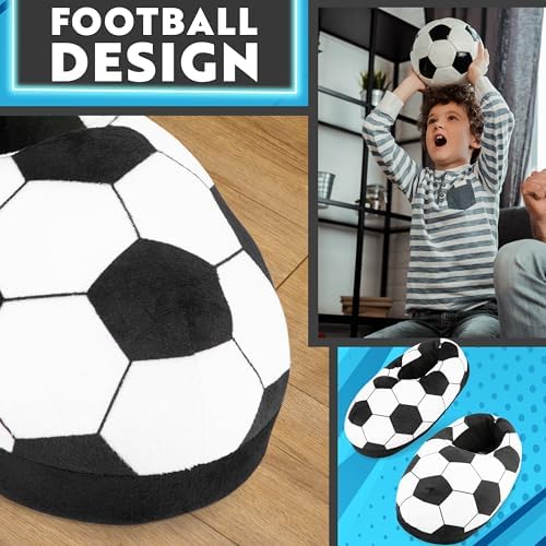 Get Trend Slippers For Boys Teens 3D Plush House Slippers Non Slip Sole Slip On House Shoes Gifts For Boys