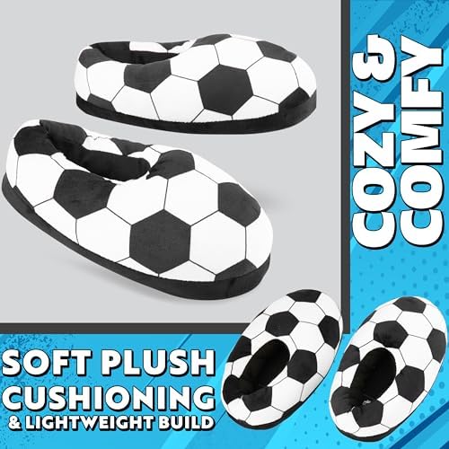 Get Trend Slippers For Boys Teens 3D Plush House Slippers Non Slip Sole Slip On House Shoes Gifts For Boys