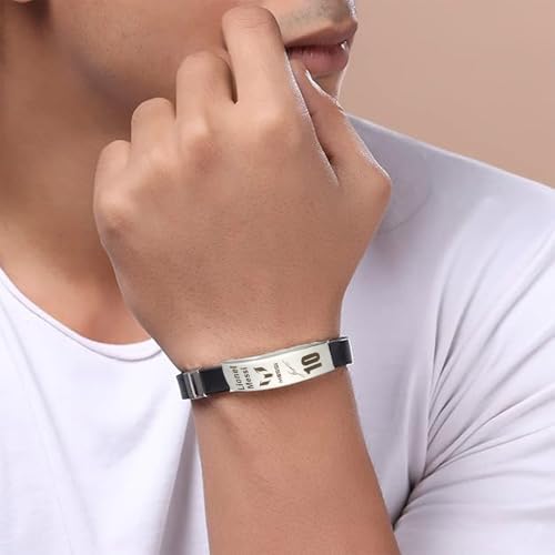 GETFACAI Messi10 Football Star Bracelet Football Necklace Boys Necklace Kids Football Stuff Stuff For Boys Adjustable Football Gifts Sets Suitable For Kids Friends Soccer Fans Gifts