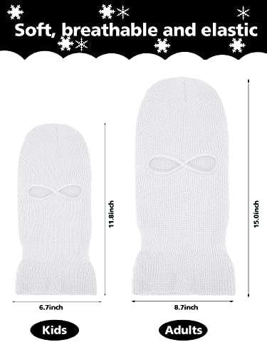 Geyoga 2 Hole Knitted Ski Mask Full Face Cover Warm Balaclava Knitted Winter Face Mask For Outdoor Sports