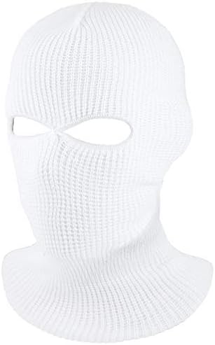 Geyoga 2 Hole Knitted Ski Mask Full Face Cover Warm Balaclava Knitted Winter Face Mask for Outdoor Sports