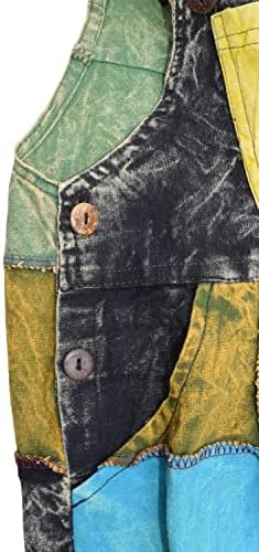 Gheri Kids Colorful Patchwork Cotton Harem Dungarees