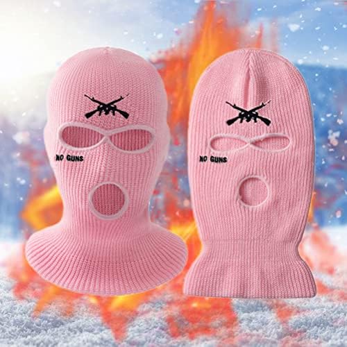 Ghzste Unisex 3 Hole Full Face Ski Mask Knitted Winter Balaclava Cover For Outdoor Sports For Men And Women (dark Green)
