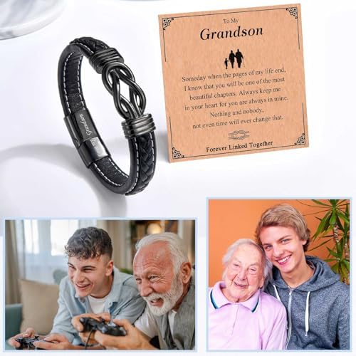 Gifts For Dad Son Grandad Grandson Bracelet Gifts For Men Teenage Boys On Birthday Christmas Valentines Day Fathers Day Stocking Fillers For Men Boys