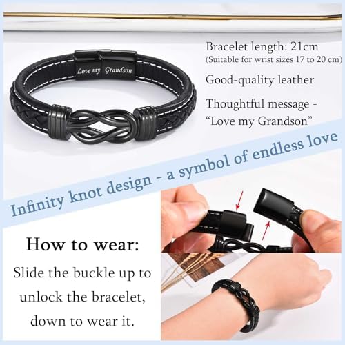 Gifts For Dad Son Grandad Grandson Bracelet Gifts For Men Teenage Boys On Birthday Christmas Valentines Day Fathers Day Stocking Fillers For Men Boys