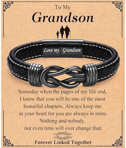 Gifts for Dad Son Grandad Grandson Bracelet Gifts for Men Teenage Boys on Birthday Christmas Valentines Day Fathers Day Stocking Fillers for Men Boys
