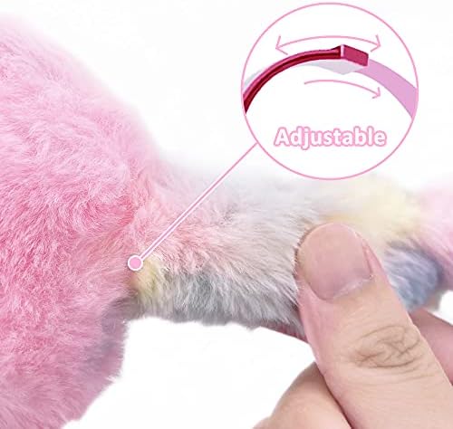Gifts Treat Girls Ear Muffs Kids Unicorn Earmuffs Winter Warm Adjustable Fluffy Ear Warmers For Girls In Colorful Plush Design