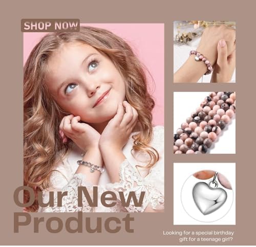 Girl Birthday Gift Bracelet Pink Heart Zebra Jasper Bracelet Sweet Message Card Best Teen Cute Christmas Graduation Charm Present Birthday Valentines Day Gift For Granddaughter Old Niece