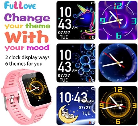 Girl Gifts Age 6 7 8 9 Kid Smart Watch: Presents For 6-10 Year Old Girls Kids Learning Watch Birthday Gift For 7 8 9 10 Year Old Girls Toy Reminder Game Watch For Kids Age 10 - 12 Girl Pink Watches