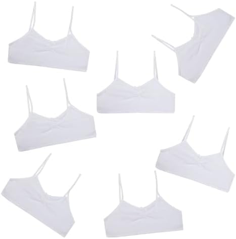Girls 7 Pack Crop Bra Tops Cotton Blend Back to School 10 to 14 Years Wire Free