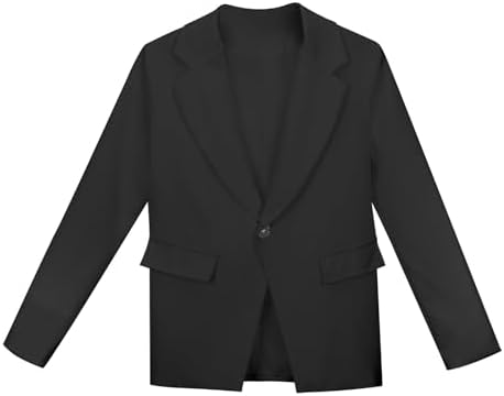Girls Blazer Long Sleeve Notched Formal Suit Jacket Casual Open Front Lapel School Blazer Party Festival Prom Outerwear Coats Age 5-14Years