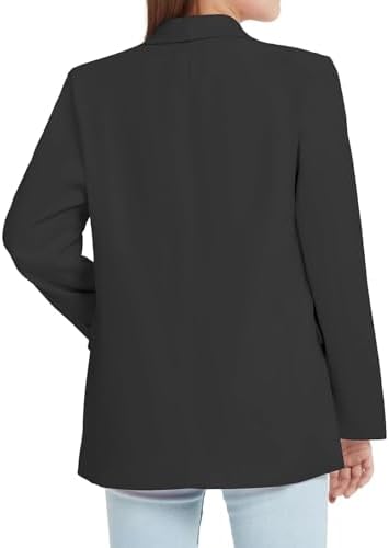 Girls Blazer Long Sleeve Top Girls Jackets Formal Suit Jacket Open Front For Kids Blazer Lapel Suit Jacket Casual School Party Festival Prom Blazers Inner Pocket Jackets Outerwear