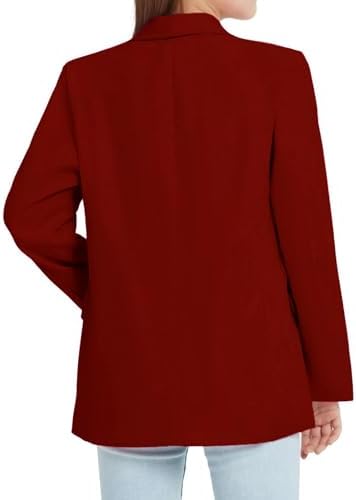 Girls Blazer Long Sleeve Top Girls Jackets Formal Suit Jacket Open Front For Kids Blazer Lapel Suit Jacket Casual School Party Festival Prom Blazers Inner Pocket Jackets Outerwear