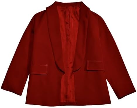 Girls Blazer Long Sleeve Top Girls Jackets Formal Suit Jacket Open Front for Kids Blazer Lapel Suit Jacket Casual School Party Festival Prom Blazers Inner Pocket Jackets Outerwear