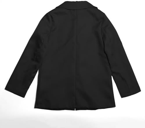 Girls' Blazers Suit Solid Color Lapel Suit Open Front Long Sleeve Blazers Jacket Button Down Blazers Casual Kids Jacket Girls Party Outfits Girls Little Blazer Girls Black Blazer School Dresses