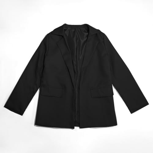Girls' Blazers Suit Solid Color Lapel Suit Open Front Long Sleeve Blazers Jacket Button Down Blazers Casual Kids Jacket Girls Party Outfits Girls Little Blazer Girls Black Blazer School Dresses