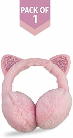 Girls Ear Muffs Cat Ear Warmers Winter Warm Ear Muffs Ear Plush Winter Outdoor Cute Cartoon Thermal Ear Cover Headwear For Kids Girls Outdoor Ear Protector Xmas Birthday Gift Assorted Color 12cm (1Pc)