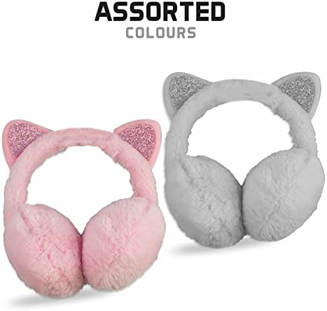Girls Ear Muffs Cat Ear Warmers Winter Warm Ear Muffs Ear Plush Winter Outdoor Cute Cartoon Thermal Ear Cover Headwear For Kids Girls Outdoor Ear Protector Xmas Birthday Gift Assorted Color 12cm (1Pc)