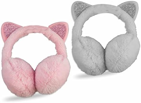 Girls Ear Muffs Cat Ear Warmers Winter Warm Ear Muffs Ear Plush Winter Outdoor Cute Cartoon Thermal Ear Cover Headwear For Kids Girls Outdoor Ear Protector Xmas Birthday Gift Assorted Color 12cm (1Pc)