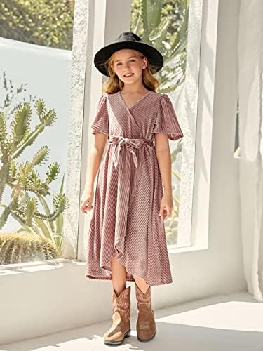 Girls Felt-Fedora-Hat Classic Wide Brim Belt-Buckle Panama Hat For Kids 7-15 Years