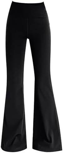 Girls Flare School Trousers Kids Elasticated High Waist Cotton Pants Comfort Stretch Jeggings Bell Bottom Flared Pants Lightweight Casual Bell Bottoms Joggers For Girl 3 14 Years