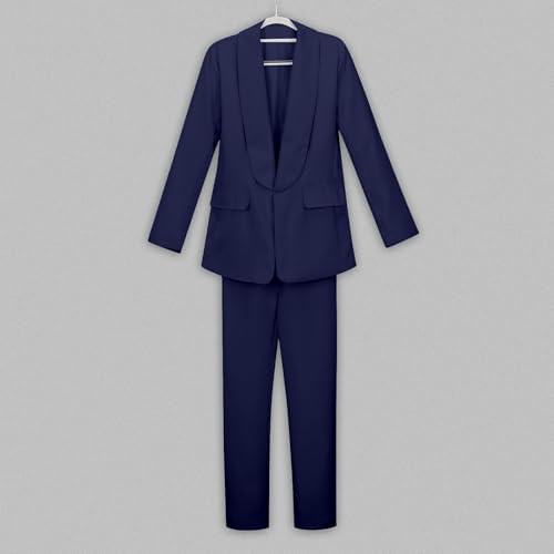 Girls Formal Blazer 2 Piece Suits Open Front Casual Jackets Inner Pocket Long Sleeve School Presentations Formal Coats Lapel Button Down Suits Jacket & Trousers For Formal Gatherings Leisure