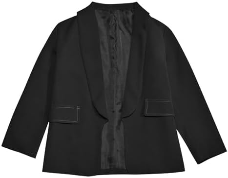 Girls' Formal Blazer - Open Front Casual Jacket With Long Sleeves & Inner Pocket For School Presentations & Formal Gatherings