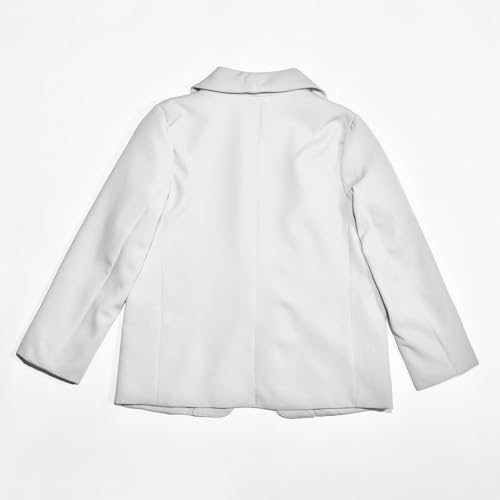 Girls Formal Jackets Open Front Casual Cardigan Inner Pocket Long Sleeve School Presentations Coats Lapel Button Down Shawl Formal Suit Jacket For Formal Gatherings Leisure