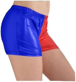 Girls Harley Quinn Hot Pants Shorts Outfit Seasonal Red Blue 3-14 Years