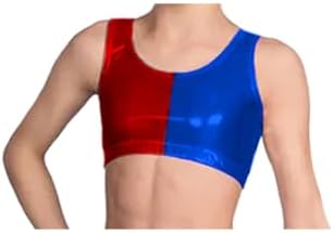 Girls Harley Quinn Vest Crop Top And Hot Pants Set Outfit Seasonal Red Blue 3-14 Years