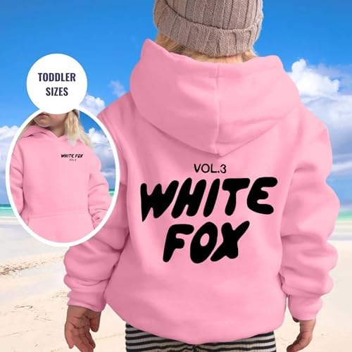 Girls Hoodie For White Fox Boys Kids Long Sleeve Jumper Hooded Sweat Letter Print Comfortable Breathable Casual Oversized Y2K Pullover Fall Coats Clothes Soft Warm Hoody Fashion Tops Sweatshirt