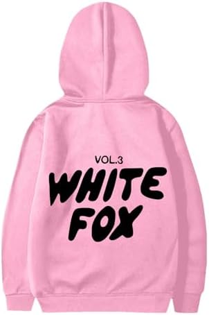 Girls Hoodie For White Fox Boys Kids Long Sleeve Jumper Hooded Sweat Letter Print Comfortable Breathable Casual Oversized Y2K Pullover Fall Coats Clothes Soft Warm Hoody Fashion Tops Sweatshirt