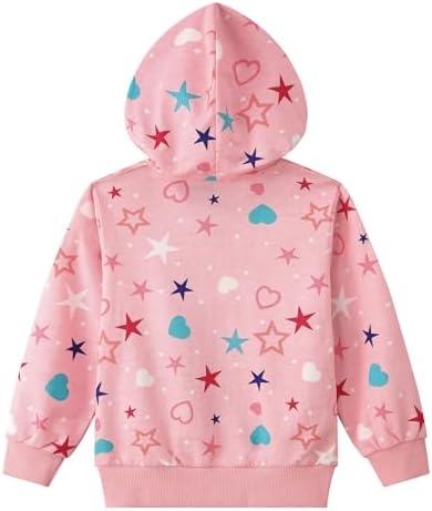 Girls Hoodie Toddler Zipper Jumper Unicorn Zip Up Hooded Sweatshirt Kids Long Sleeve Cotton Christmas Hoodies Tops For Girls 2-7 Years