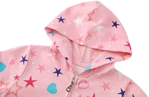 Girls Hoodie Toddler Zipper Jumper Unicorn Zip Up Hooded Sweatshirt Kids Long Sleeve Cotton Christmas Hoodies Tops For Girls 2-7 Years