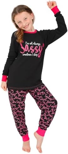 Girls I'm Not Always SASSY Sometimes I Sleep Cotton Long Pyjama Set