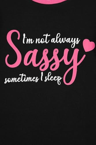 Girls I'm Not Always SASSY Sometimes I Sleep Cotton Long Pyjama Set