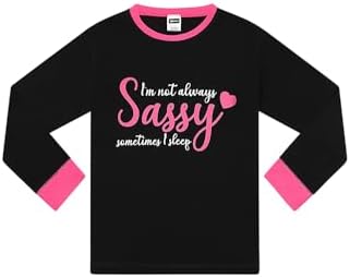 Girls I'm Not Always SASSY Sometimes I Sleep Cotton Long Pyjama Set