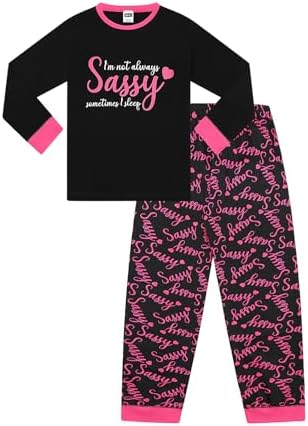 Girls I'm Not Always SASSY Sometimes I Sleep Cotton Long Pyjama Set