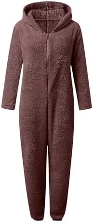 Girls Kids Pyjamas Animal Onesie Fuzzy Fleece One Piece Jumpsuit Bear Ear Hooded Rompers Soft Comfy Furry Suit For Kids Warm Winter Sherpa Plush Jumpsuits