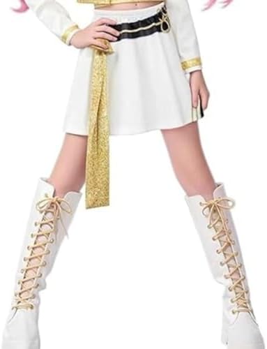 Girls Lace Up Riding Boots Mid Calf Combat Boots PU Leather Side Zipper Punk Goth Boot 4-11 Years