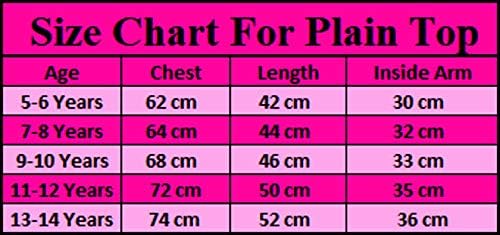 Girls Plain Tops Long Sleeve Basic Stretch Round Neck T-Shirt School Tee Top 5-14 Years