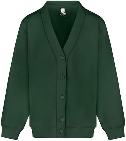 Girls School Cardigan Fleece Sweatshirt Uniform Schoolwear Age 2 3 4 5 6 7 8 9 10 11 12 13 14 + Adult Sizes