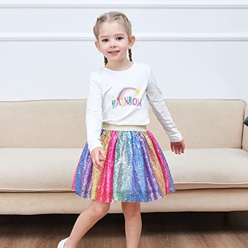 Girls Skirt Blue Heart Sequins Sparkling Tutu Dancing Age 2-12 Years