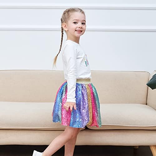 Girls Skirt Blue Heart Sequins Sparkling Tutu Dancing Age 2-12 Years