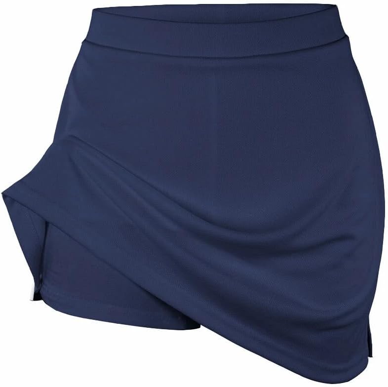 Girls Skort 2-in-1 Shorts Tennis Skirt Active Gymnastic School PE Sports Shorts